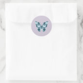 Sticker Rond Sapphire Blue Diamond Arlequin papillon (Sac)