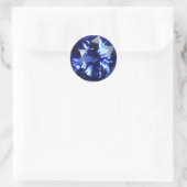 Sticker Rond Sapphire Dark Blue Gemstone Septembre Birthstone (Sac)
