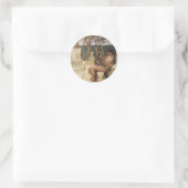 Sticker Rond Sappho et Alcaeus par Sir Lawrence Alma Tadema (Sac)