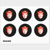 Sticker Rond Sarah Satan (Feuille)