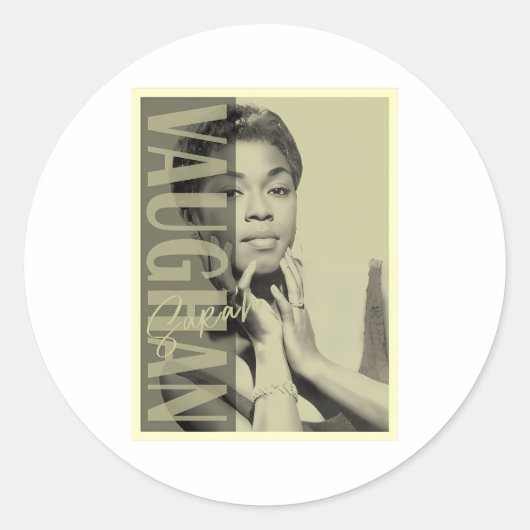 Sticker Rond Sarah Vaughan (Devant)