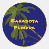 Sticker Rond Sarasota, Floride (Devant)