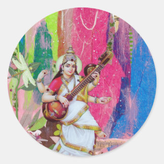 Sticker Rond Saraswati