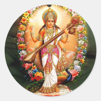 Sticker Rond Saraswati