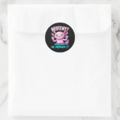 Sticker Rond Sarcastic Axolotl No Patience Funny Meme (Sac)