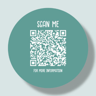 Sticker Rond Sarcelle | Analyse de code QR professionnel