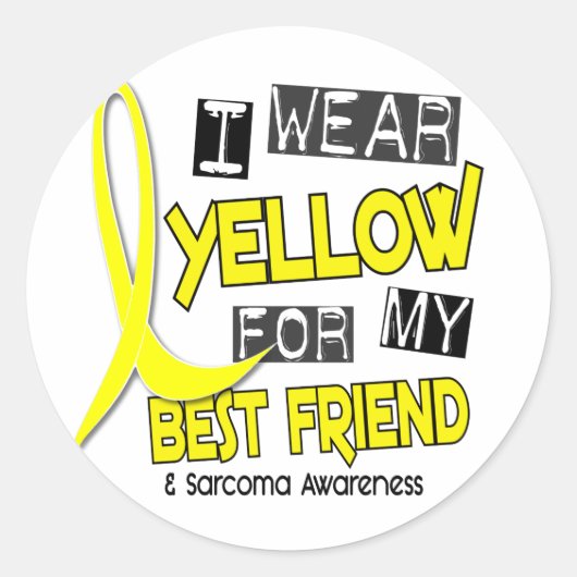 Sticker Rond Sarcoma JAUNE POUR MON MEILLEUR AMI 37 (Devant)