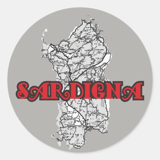 Sticker Rond Sardaigne (Devant)