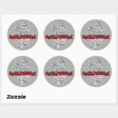 Sticker Rond Sardaigne (Feuille)