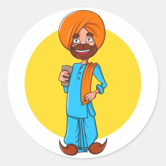 Sticker Rond Sardar Ji (Devant)