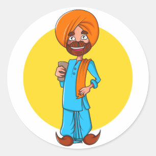 Sticker Rond Sardar Ji