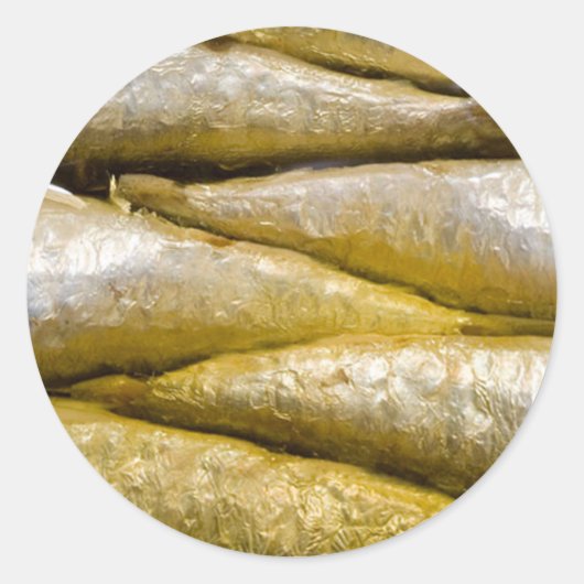Sticker Rond Sardines en conserve (Devant)