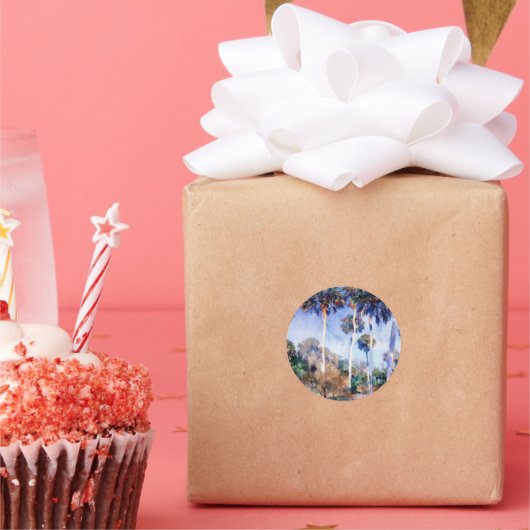 Sticker Rond Sargent - Palms, une peinture de John Singer Sarge (Fête)