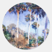 Sticker Rond Sargent - Palms, une peinture de John Singer Sarge (Devant)