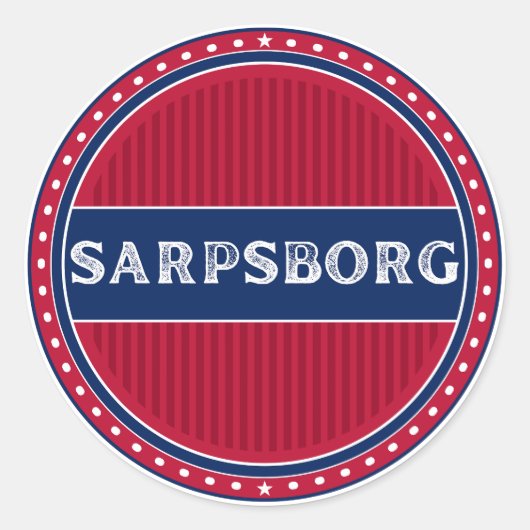 Sticker Rond Sarpsborg City Pride Emblem – Norwegian Identity (Devant)