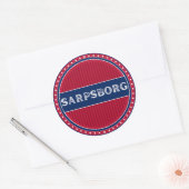 Sticker Rond Sarpsborg City Pride Emblem – Norwegian Identity (Enveloppe)