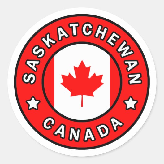 Sticker Rond Saskatchewan Canada (Devant)