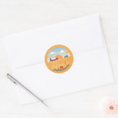 Sticker Rond Saskatchewan vintage (Enveloppe)
