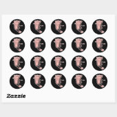 Sticker Rond sasquatch bigfoot drôle (Feuille)