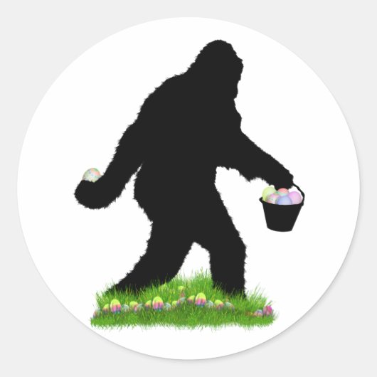 Sticker Rond Sasquatch de Pâques (Devant)