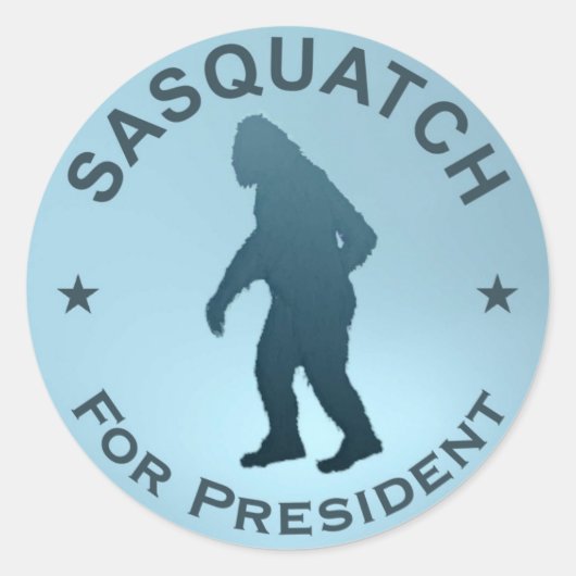 Sticker Rond Sasquatch, Président (Devant)