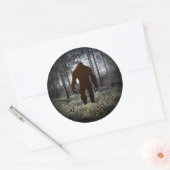 STICKER ROND SASQUATURE EN BOIS (Enveloppe)