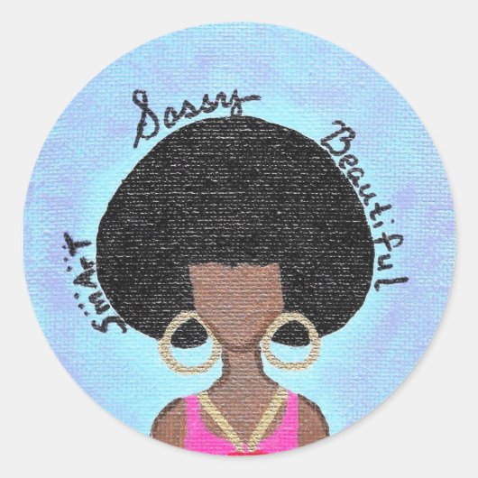 Sticker Rond Sassy (Devant)