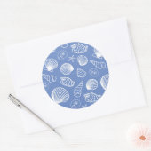 Sticker Rond Sassy Seashell Pattern (Enveloppe)