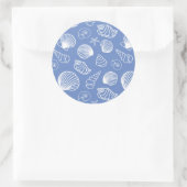 Sticker Rond Sassy Seashell Pattern (Sac)