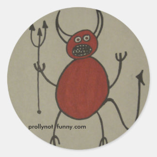Sticker Rond satan a des accolades