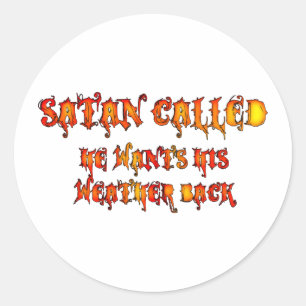 Sticker Rond Satan appelé vague de chaleur 2011