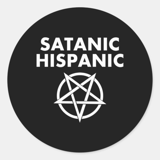Sticker Rond Satanique hispanique mexicain diable Goth Punk (Devant)