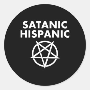 Sticker Rond Satanique hispanique mexicain diable Goth Punk