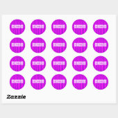 Sticker Rond Satin pourpre - Modèle (Feuille)