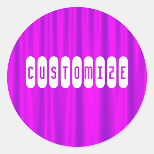 Sticker Rond Satin pourpre - Modèle (Devant)
