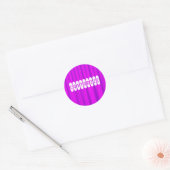 Sticker Rond Satin pourpre - Modèle (Enveloppe)