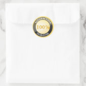Sticker Rond Satisfaction 100% garantie (Sac)