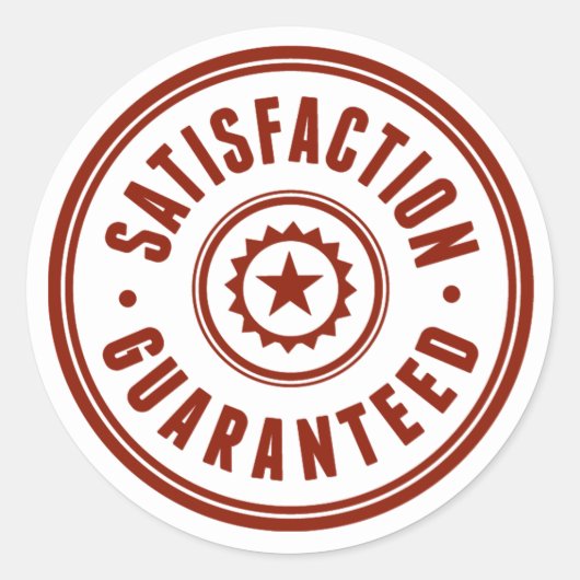Sticker Rond Satisfaction garantie (Devant)