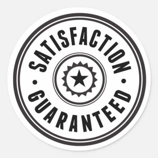 Sticker Rond Satisfaction garantie (Devant)