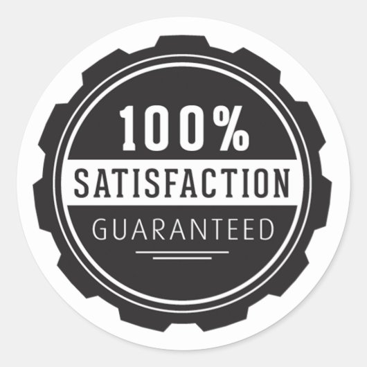 Sticker Rond Satisfaction garantie (Devant)