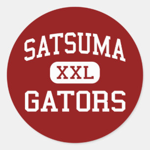 Sticker Rond Satsuma - alligators - lycée - satsuma Alabama
