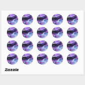 Sticker Rond Saturne violette Dreamy (Feuille)