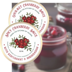Sticker Rond Sauce à la canneberge épicée et au currant rouge