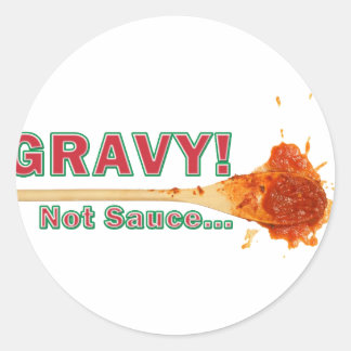 Sticker Rond Sauce à sauce au jus pas
