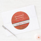 Sticker Rond Sauce Abstraite Arrière - plan de Grunge Texturé R (Enveloppe)