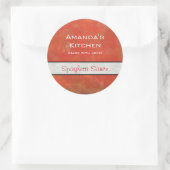 Sticker Rond Sauce Abstraite Arrière - plan de Grunge Texturé R (Sac)