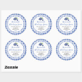 Sticker Rond Sauce aux Bleuets Faite Maison (Feuille)