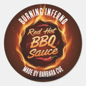 Sticker Rond Sauce BBQ (Devant)