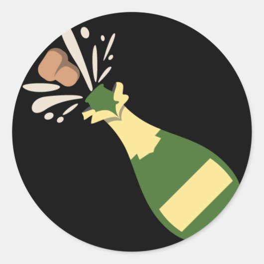 Sticker Rond Sauce champagne Emoji (Devant)