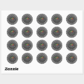 Sticker Rond Sauce chili | Pays rustique (Feuille)